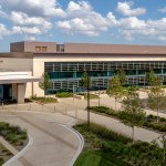 over view of office building
